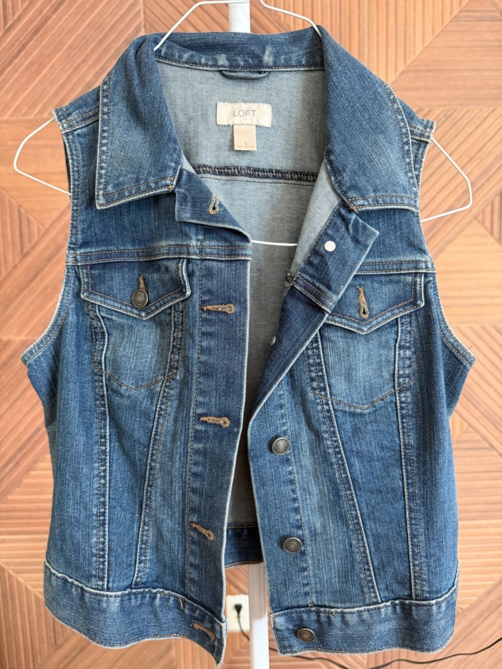 LOFT Light Blue Denim Vest